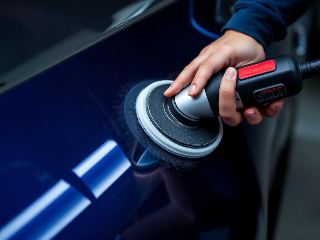Machine polishing paint to restore a deep gloss